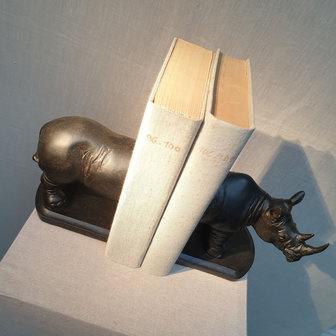 Boekensteun Rhinoceros Resin 30cm
