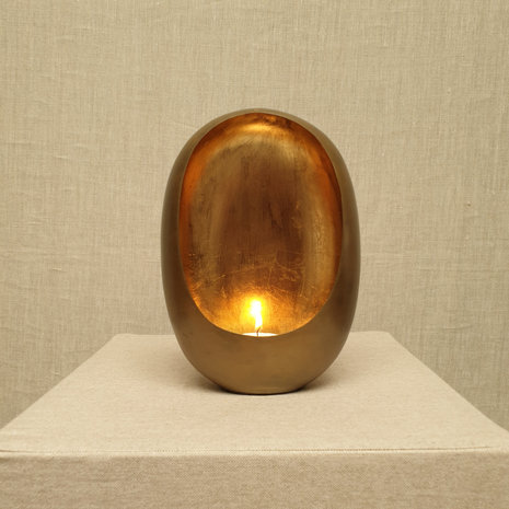 Egg Candle Holder Small Brass